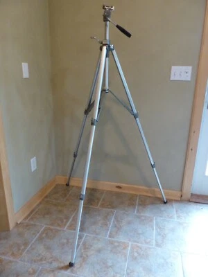 Vintage Sunset PR-5500 aluminum tripod + extra top end, good working cond. - Image 1 of 4