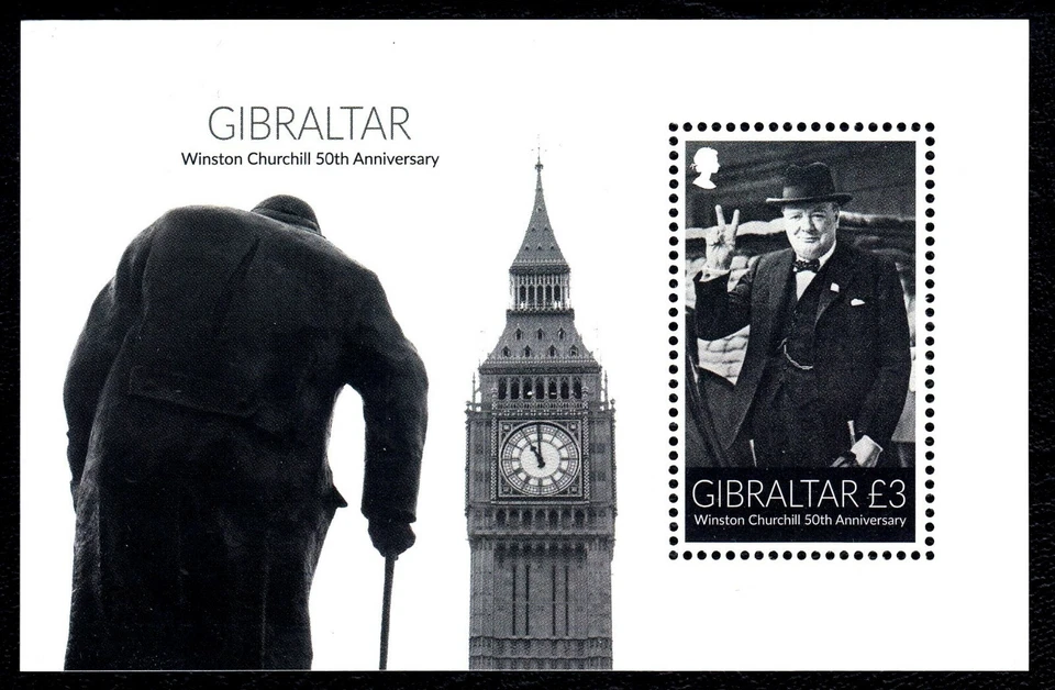 Hoja miniatura Gibraltar 2015 Winston Churchill como nueva MNH SC 1508 Foto 1 de 1