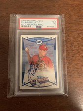 2008 Bowman  Aflac All-American Auto /244 Zack Wheeler #AFLAC-ZW Auto PSA 7 READ