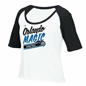 NBA Orlando Magic Women's Stripe Slant Short Sleeve Color Block Tee, Large, W...
