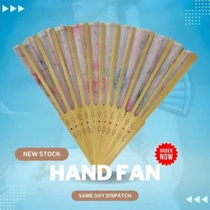 Hand Lüfter gehalten Tela tragbar spanische Tänze Stoff faltbar Party Hochzeit UK Geschenk - Bild 1 von 2
