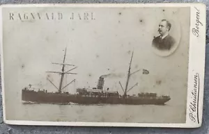 WALTER WELLMAN 1894 Expeditionsschiff CDV Foto Polarforschung Geschichte - Bild 1 von 2