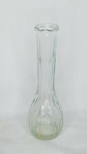 Portland Glass Company VTG PGC-21 BUD VASE clear glass 9" scalloped linear 9158