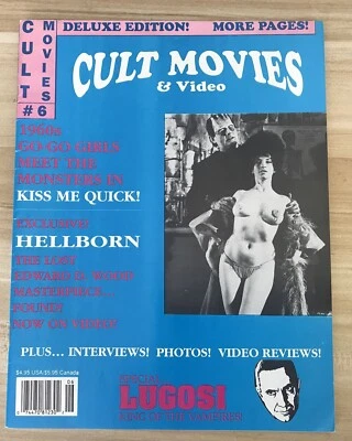 CULT MOVIES & VIDEO #6 1992 SF HORROR MOVIE FANZINE VF BELA LUGOSI LOST ED WOOD - Image 1 of 4