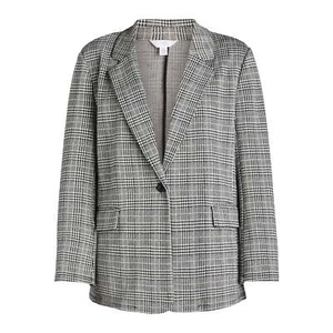 Time and Tru Double Blazer Women's Size L Gray Polyester Blend Flap Pocket - Picture 1 of 5