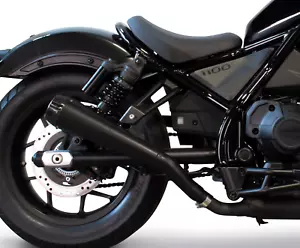DB Insert + Exhaust - Honda Rebel 1100 Two Brothers Slip On BLACK 005-5260499-B - Picture 1 of 3