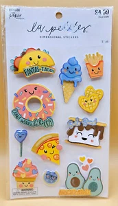 Paper Studio 2020 La Petites 3D Dimensional Stickers FUN FOODS, NEW - Picture 1 of 7