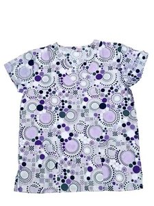 365 Work & Wear Womens Fashion Medical Nursing Scrub Tops Printed XS-2XL Part3 - Picture 1 of 29