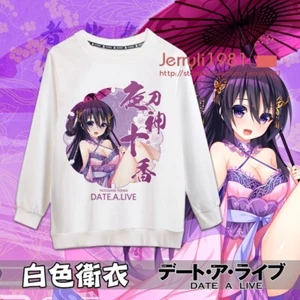DATE A LIVE Yatogami Tohka Anime white Unisex Long sweat shirt coat outwear - Picture 1 of 3