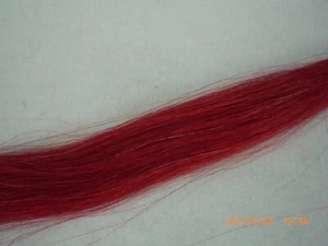 Horse Hair, Natural, Dyed, 1 Ounce, 13-14 Inches, Dark Red - Picture 1 of 1