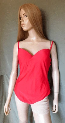 Maiô Spiegel One Piece vermelho, novo sem etiquetas, 16, L, traje de banho acolchoado com aro, BOM - Imagem 1 de 4