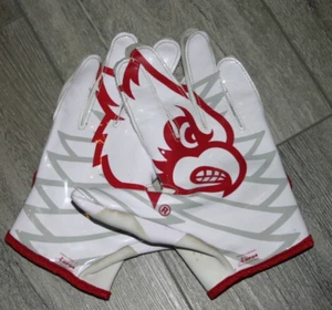 Guantes usados de fútbol americano Louisville Cardinals Adidas blancos para juego 2XL - Imagen 1 de 2
