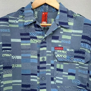 Vintage Ecko Unltd. Gemustertes Hemd Kurzarm Knopfleiste Freizeit Gr. L Baggy locker - Bild 1 von 13