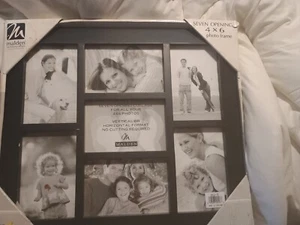 Malden Designs 8 x 10” 4x6 Photo Slots Black Picture Frame Brand New - Picture 1 of 3