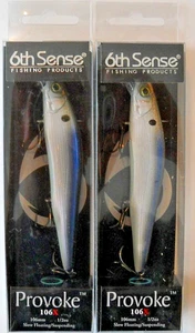 Lot of (2) 6th SENSE PROVOKE 106X Jerkbaits  in 4K SHAD color - Picture 1 of 2