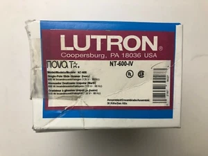 Lutron NT-600-IV Incandescent Slide Dimmer Light Switch Ivory 600W 120V - Picture 1 of 2