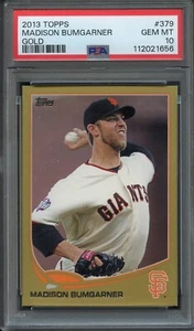 2013 Topps Gold #379 Madison Bumgarner PSA 10 Rare Pop 2 San Francisco Giants - Foto 1 di 2