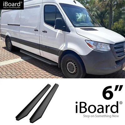 APS Running Board Black 6" Fit Mercedes-Benz Metris Cargo Van 16-23 Foto 1 de 4