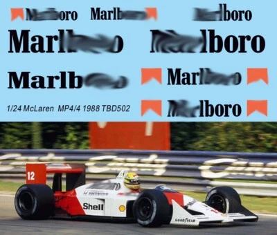 1/24 Missing Sponsor Water Decals for Mclaren MP4/4 1988 Decal TBD502