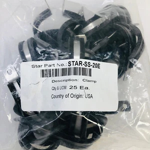 BAG OF 25 STAR TECHNOLOGIES STAR-SS-20E STAINLESS STEEL CLAMP - Picture 1 of 8