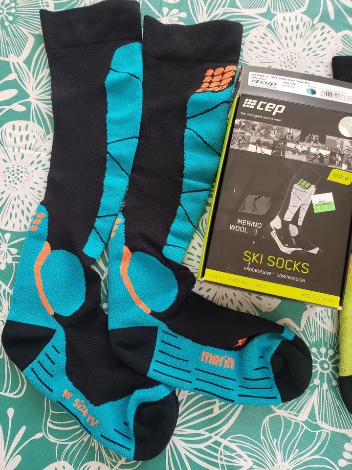 Calcetines de compresión CEP para mujer esquí merino elige talla y color Foto 1 de 4