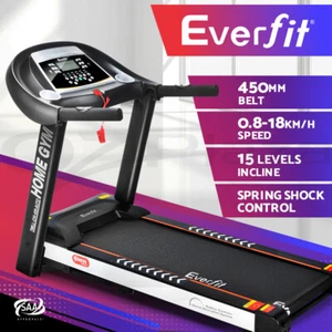 Everfit Treadmill Electric Auto Incline Home Gym Fitness Exercise Machine 450mm - Picture 1 of 11