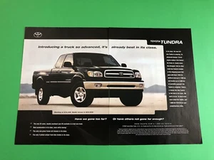 Camión Toyota Tunda 1999 anuncio impreso original vintage 2 páginas - Imagen 1 de 1
