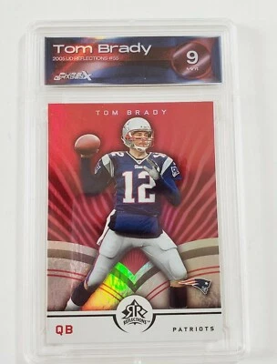 2005 Upper Deck Reflections Tom Brady Refractor #55 PGX 9 Patriots - Image 1 of 4