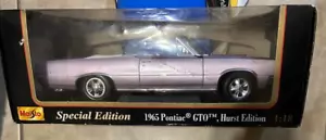 Maisto 1965 Pink Pontiac GTO Hurst Special Edition 1/18 Die Cast NEW in box - Picture 1 of 4