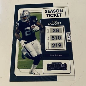 2021 Panini Contenders - Josh Jacobs #59 - Football Trading Card - Picture 1 of 2