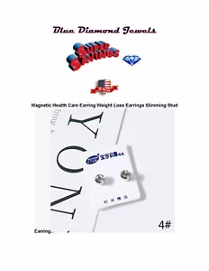 1pr 4mm Acupressure Weight Loss/Stop Smoking Crystal Magnet Earrings USA SELLER! - Picture 1 of 2