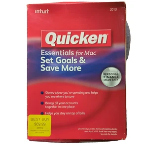 Quicken Essentials for MAC 2010 Set Goals and Save More Intuit - Picture 1 of 3