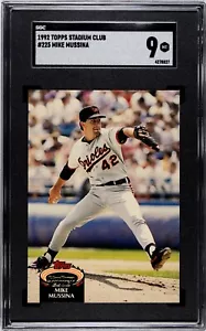 1992 Topps Stadium Club #225 Mike Mussina SGC 9 MINT - Picture 1 of 2