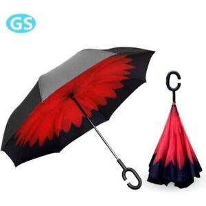 Parapluie Inversé Automatique Grande Taille Etanche Anti UV Vent Retournement