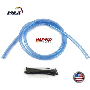 4'ft x 1/4" ID X 3/8" OD CLEAR BLUE Fuel Line POLYURETHANE Gas Hose Tubing - Picture 1 of 5