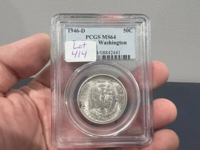 1946 D Booker T. Washington Commemorative Half Dollar PCGS MS 64 - Image 1 of 3