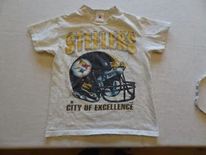 Vintage 1995 Pittsburgh Steelers City Of Excellence NFL Shirt Youth Medium - Picture 1 of 12