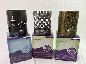 3 Scentsy Warmer Wrap Full Size New Open Box Chickadee Joy tothe World Castille - Picture 1 of 19