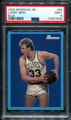PSA 9 como nuevo 2009 Bowman Larry Bird #84 Celtics Blue 48/1948 97838 B213 Foto 1 de 2