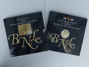 3x 1. OFFIZIELLER EURO KMS BE-NE-LUX 2003 ST/BU LIM. INKL. 925ER SILBER-MEDAILLE - Bild 1 von 12