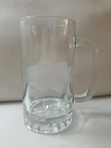 Grouper Fish Glass beer Stein with etched Fish decoration grouper Large - Picture 1 of 8