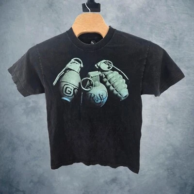 Camisa De Colección Rogue Status Talla Mediana Negra Logo Granada Ropa de Calle Grunge Y2K Hombres Foto 1 de 4