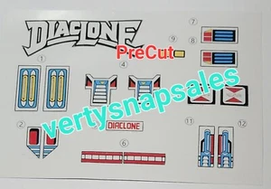 Transformers G1 Pre CUT Repro Pegatinas Diaclone Powered Convoy  - Imagen 1 de 1