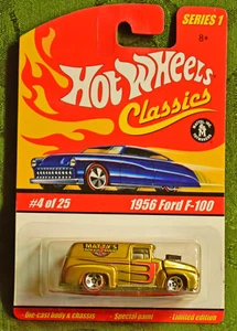HOT WHEELS CLASSICS SERIES 1 1956 FORD F-100 M.O.C. DIE CAST CARS TRUCKS - Picture 1 of 2
