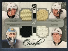 FLEURY / MALKIN / LETANG / NEAL 2011-12 THE CUP JERSEY QUADS 11-12 #06/10  47463