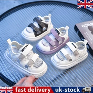 Kids Girls Closed Toe Summer Sandals Lightweight Toddler Boys Walking Shoes Size - Picture 1 of 14