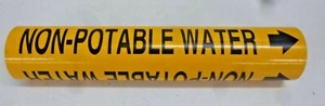NEW BRADY Pipe Marker,"NON-POTABLE WATER", Snap-On, 4102-C - Picture 1 of 1