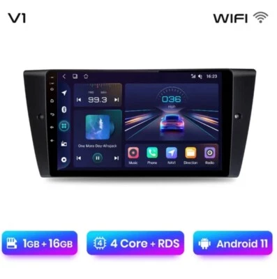 RADIO 2 DIN PER BMW E90 E91 E92 E93 BLUETOOTH USB WI-FI NAVIGATORE GPS ANDROID - Immagine 1 di 4