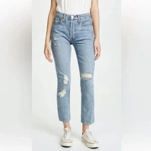 Re/Done Originals (Levi’s) High Rise Straight Distressed Jeans - 27" - Bild 1 von 15