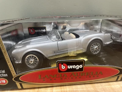 Burago Special Collection 1955 Lancia Aurelia Silver B24 Spider Convertible - Image 1 of 4
